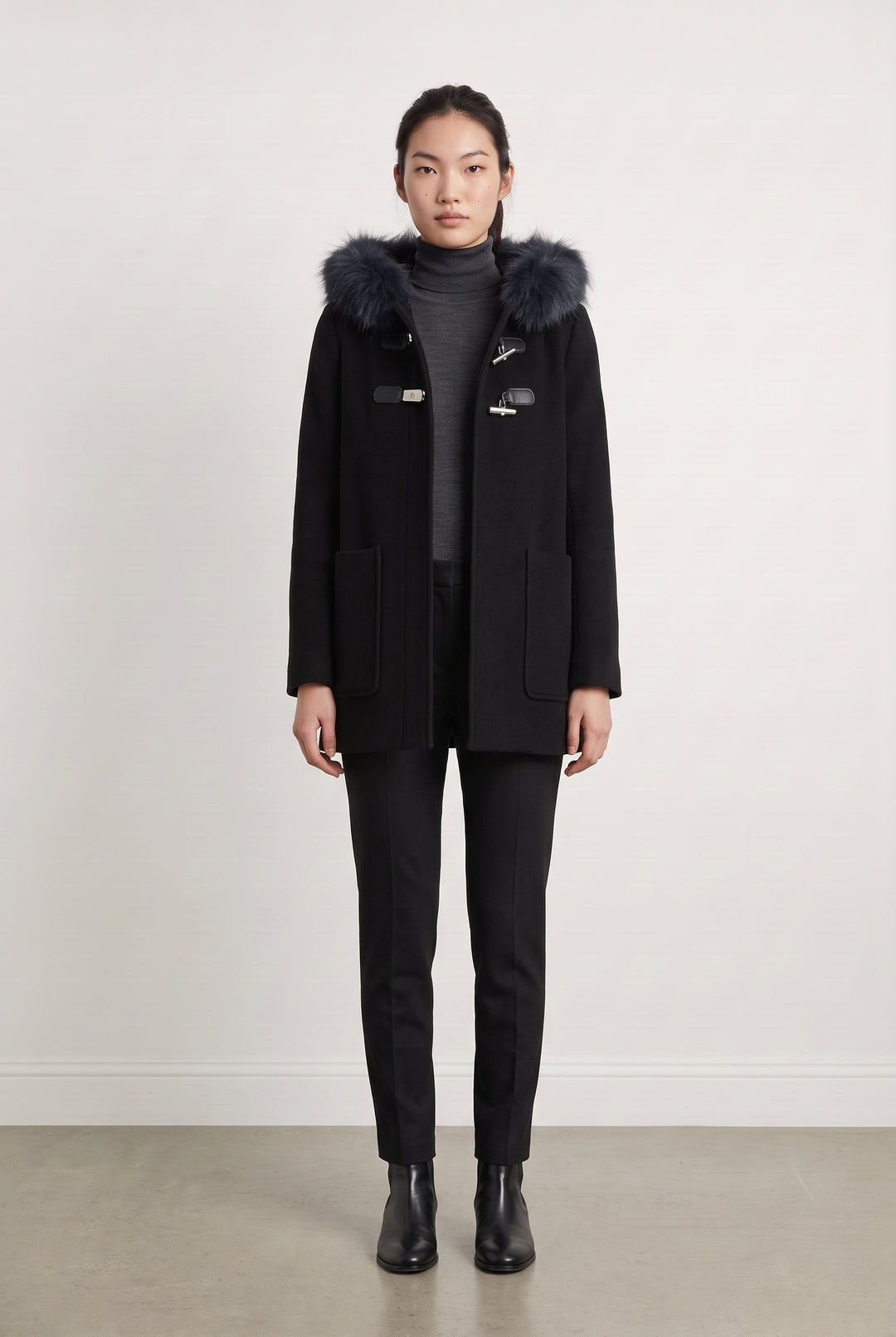 Duffle-coat Noir - Taille S/36 de la marque Maje | PARAD94063 - Vendu par Paradigme - Image 1