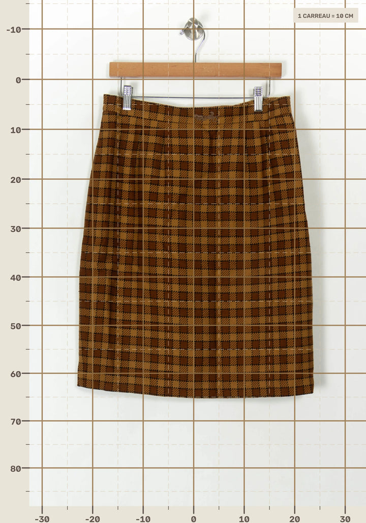 Jupe Droite Marron et Beige - Taille XXL/44 de la marque Weill | PARAD94067 - Vendu par Paradigme - Image 4