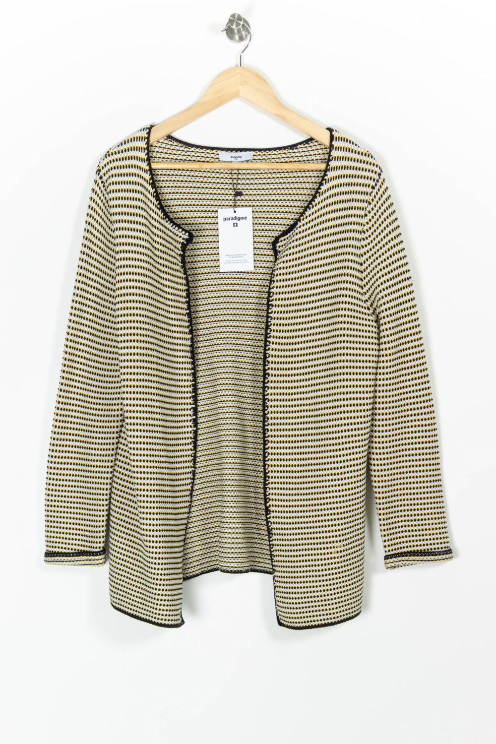 Cardigan Jaune et Noir - Taille S/36 de la marque Suncoo | PARAD94070 - Vendu par Paradigme - Image 2
