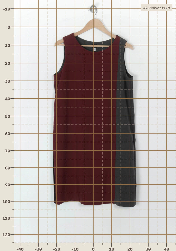 Robe longue bordeaux et grise - Taille XXL/44 de la marque Maison 123 | PARAD94076 - Vendu par Paradigme - Image 4