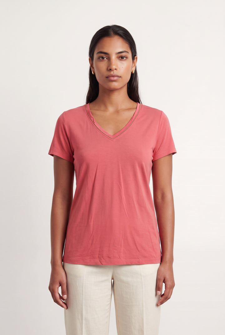 Tee-shirt Rose - Taille L/40 de la marque Caroll | PARAD94077 - Vendu par Paradigme - Image 1