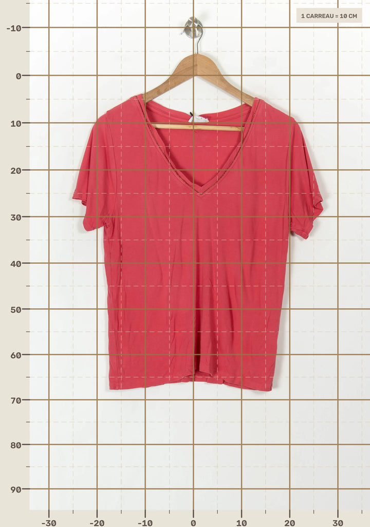 Tee-shirt Rose - Taille L/40 de la marque Caroll | PARAD94077 - Vendu par Paradigme - Image 4