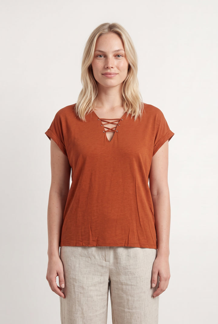 Top Orange - Taille L/40 de la marque Maison 123 | PARAD94078 - Vendu par Paradigme - Image 1