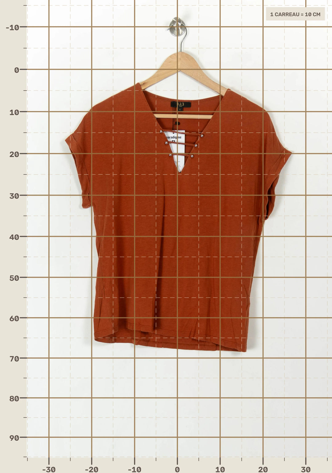 Top Orange - Taille L/40 de la marque Maison 123 | PARAD94078 - Vendu par Paradigme - Image 4
