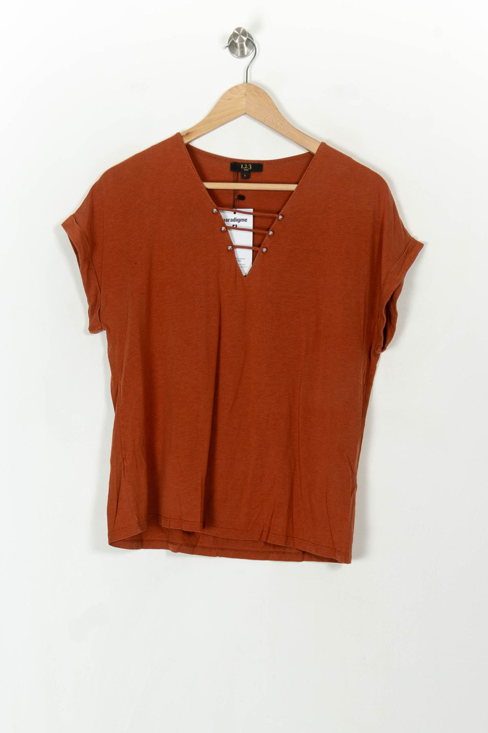 Top Orange - Taille L/40 de la marque Maison 123 | PARAD94078 - Vendu par Paradigme - Image 2