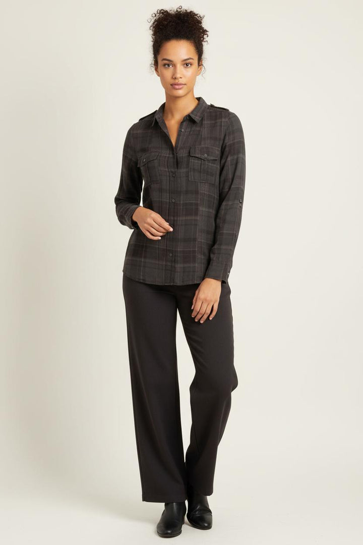 Chemise À Carreaux Grise - Taille M/38 de la marque Comptoir des Cotonniers | PARAD94087 - Vendu par Paradigme - Image 1