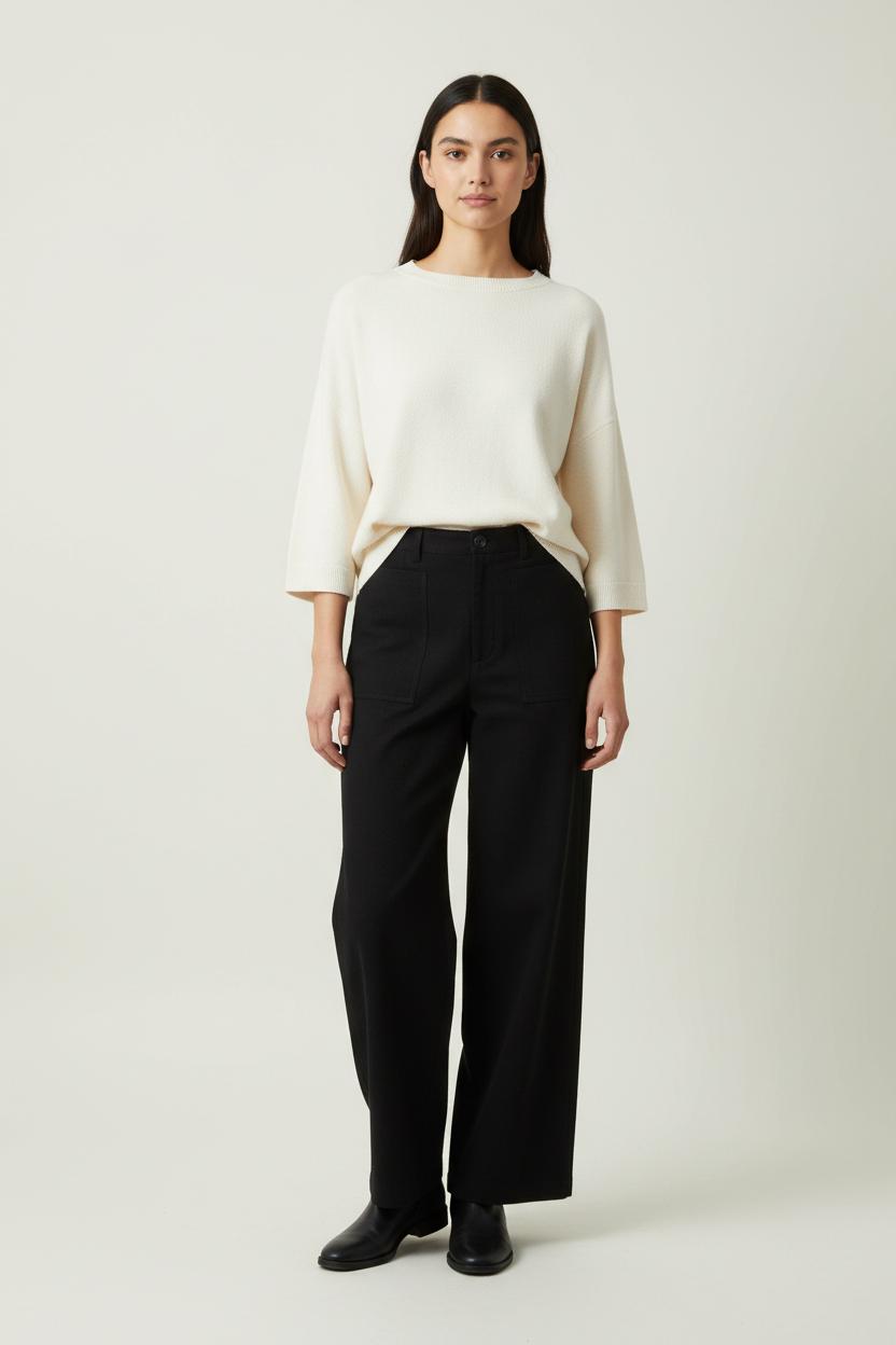 Pantalon Large Noir - Taille M/38 de la marque Des petits hauts | PARAD94112 - Vendu par Paradigme - Image 1