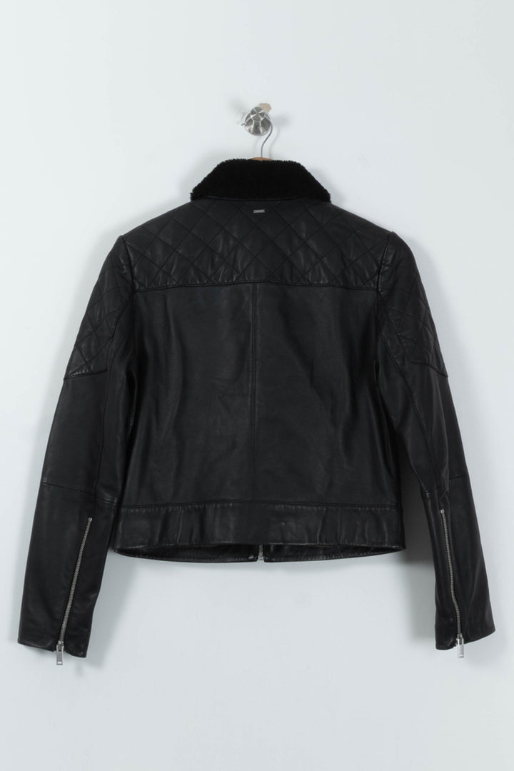Blouson Cuir Noir - Taille S/36 de la marque IKKS | PARAD94115 - Vendu par Paradigme - Image 4