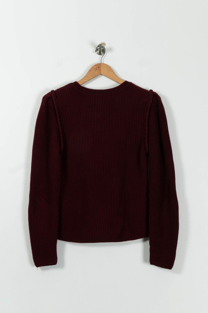 Pull Bordeaux - Taille M/38 de la marque ba&sh | PARAD94116 - Vendu par Paradigme - Image 4