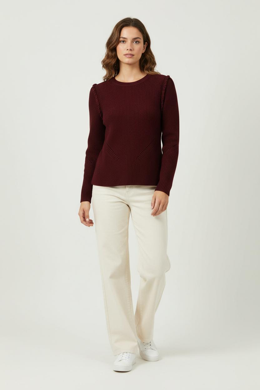 Pull Bordeaux - Taille M/38 de la marque ba&sh | PARAD94116 - Vendu par Paradigme - Image 1