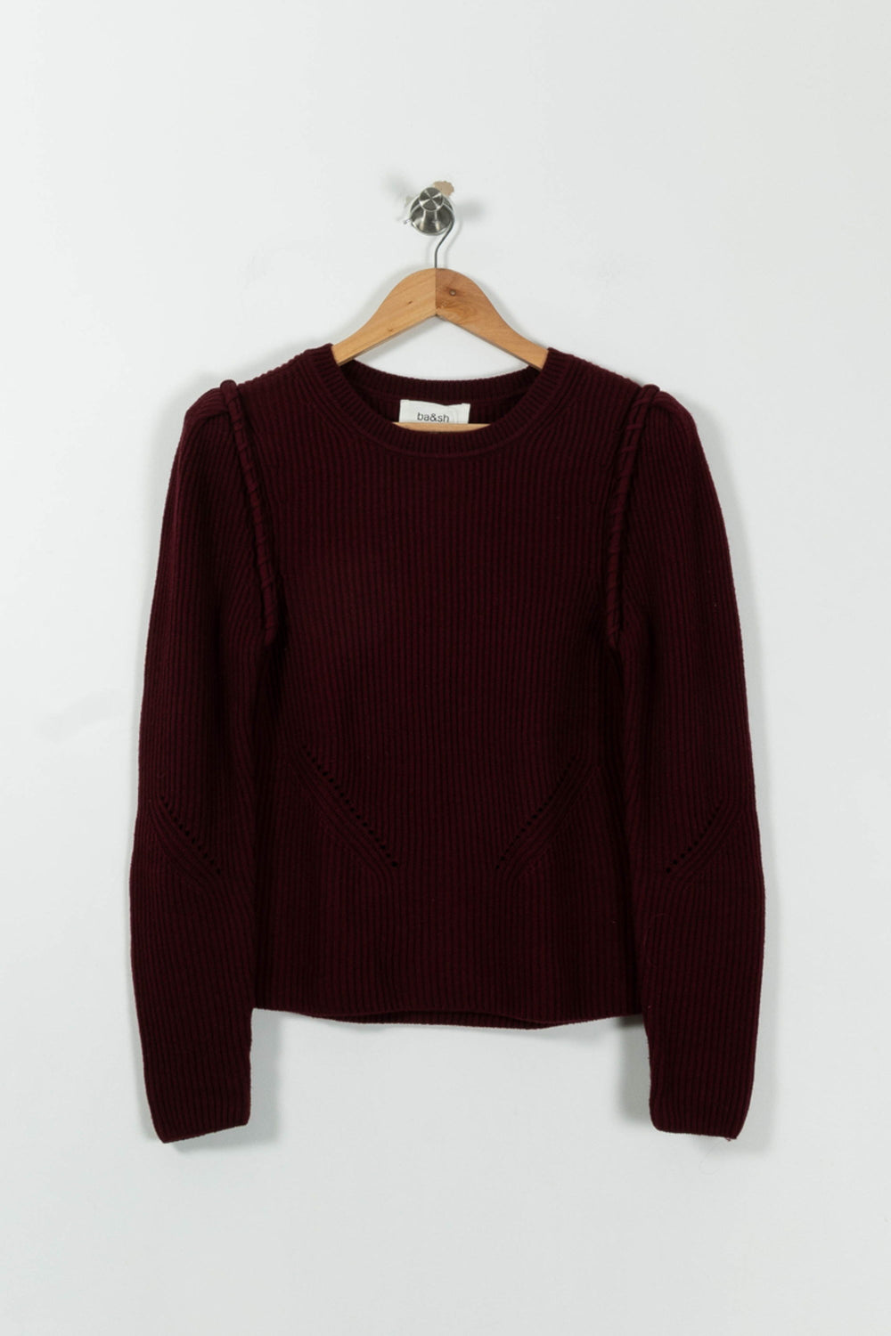 Pull Bordeaux - Taille M/38 de la marque ba&sh | PARAD94116 - Vendu par Paradigme - Image 2