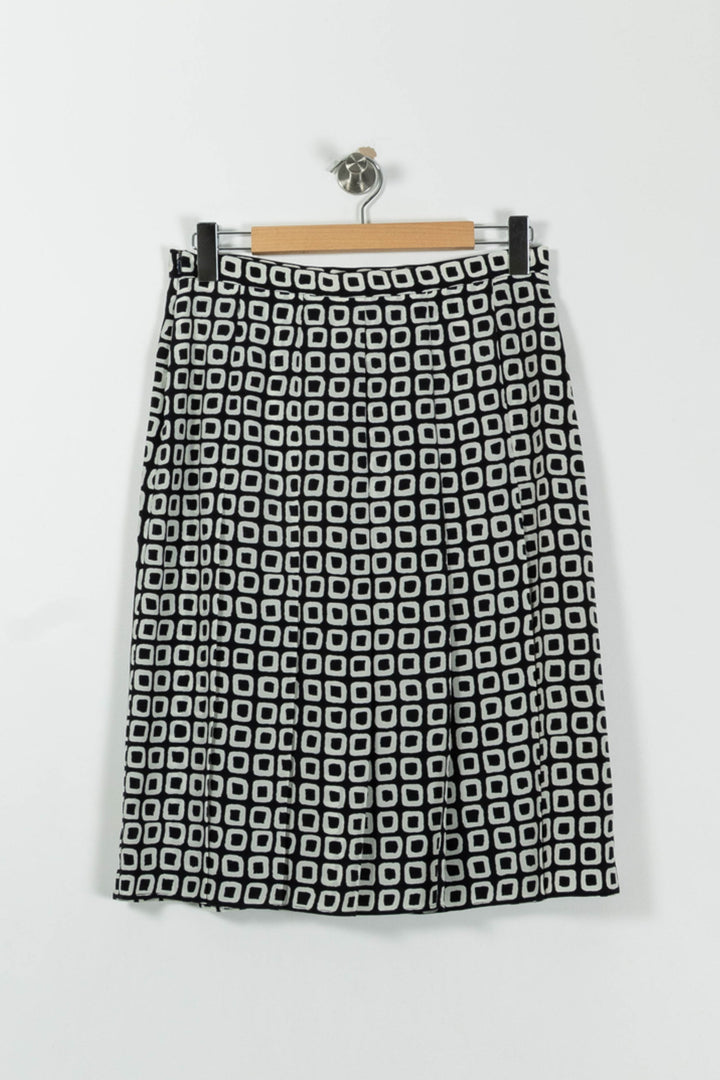 Jupe Droite Noire et Blanche - Taille XL/42 de la marque Max Mara | PARAD94135 - Vendu par Paradigme - Image 4