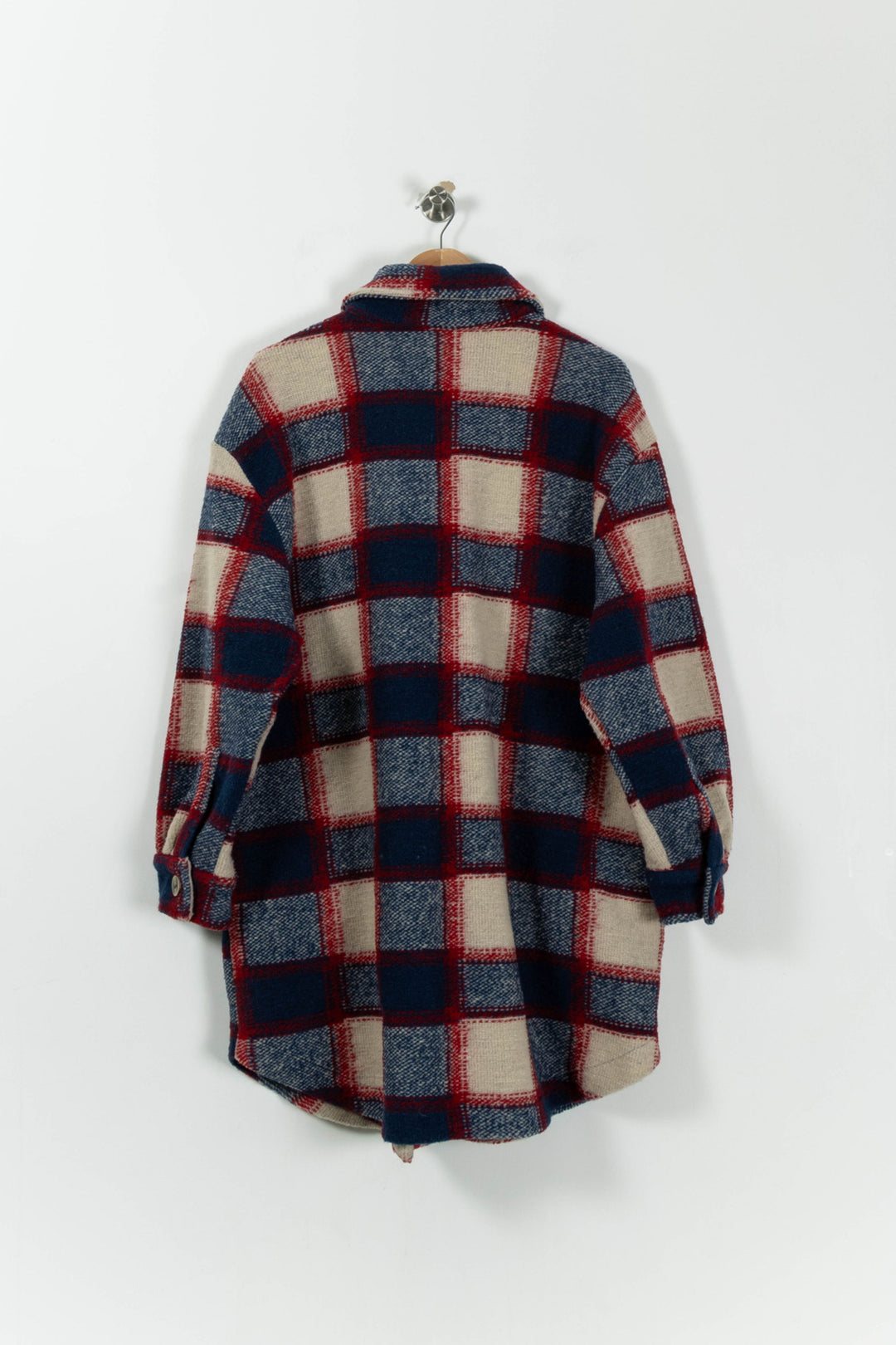 Veste à Carreaux Bleue Rouge et Beige - Taille XL/42 de la marque La Fée Maraboutée | PARAD94139 - Vendu par Paradigme - Image 4