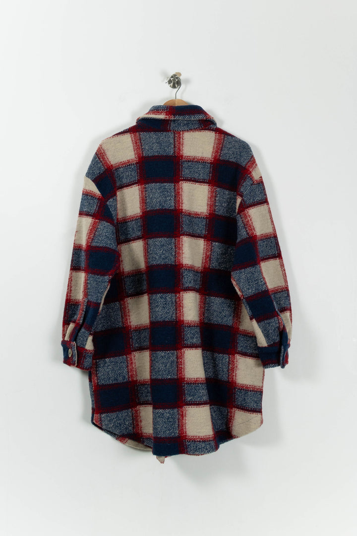 Veste à Carreaux Bleue Rouge et Beige - Taille XL/42 de la marque La Fée Maraboutée | PARAD94139 - Vendu par Paradigme - Image 4