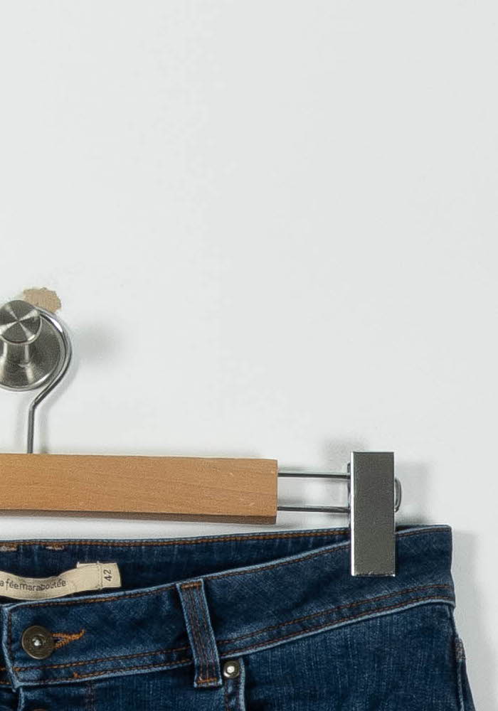 Jean Évasé Bleu - Taille XL/42 de la marque La Fée Maraboutée | PARAD94141 - Vendu par Paradigme - Image 3