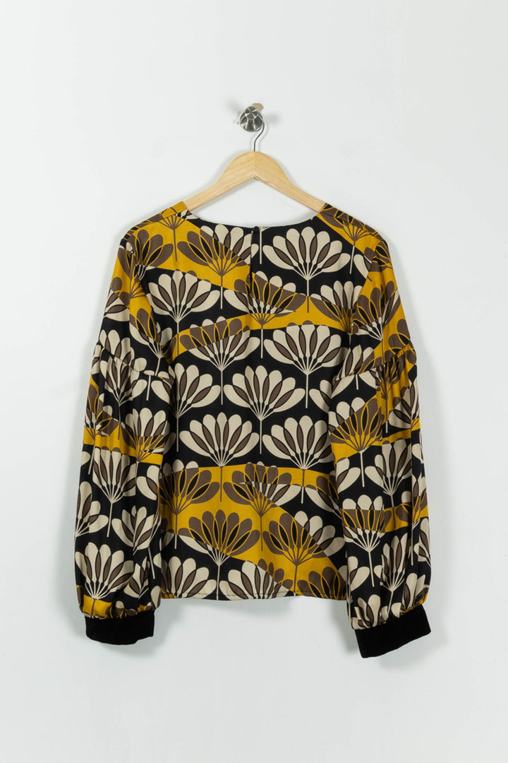 Blouse Noire et Jaune - Taille XXL/44 de la marque La Fée Maraboutée | PARAD94143 - Vendu par Paradigme - Image 4