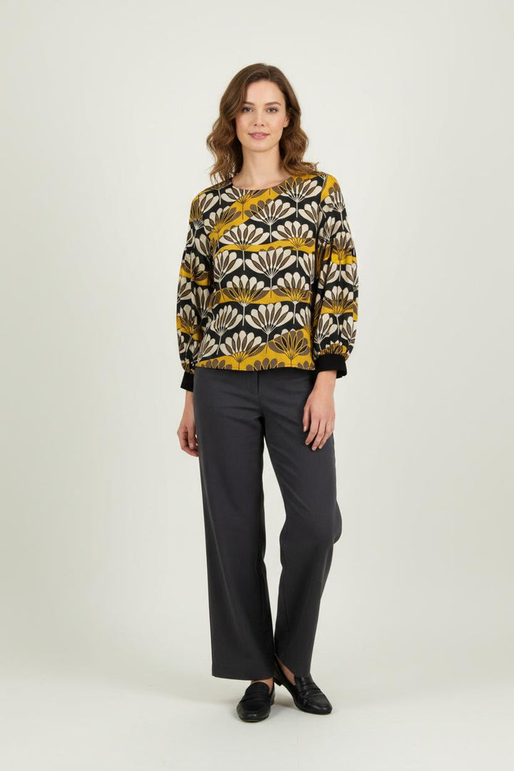 Blouse Noire et Jaune - Taille XXL/44 de la marque La Fée Maraboutée | PARAD94143 - Vendu par Paradigme - Image 1