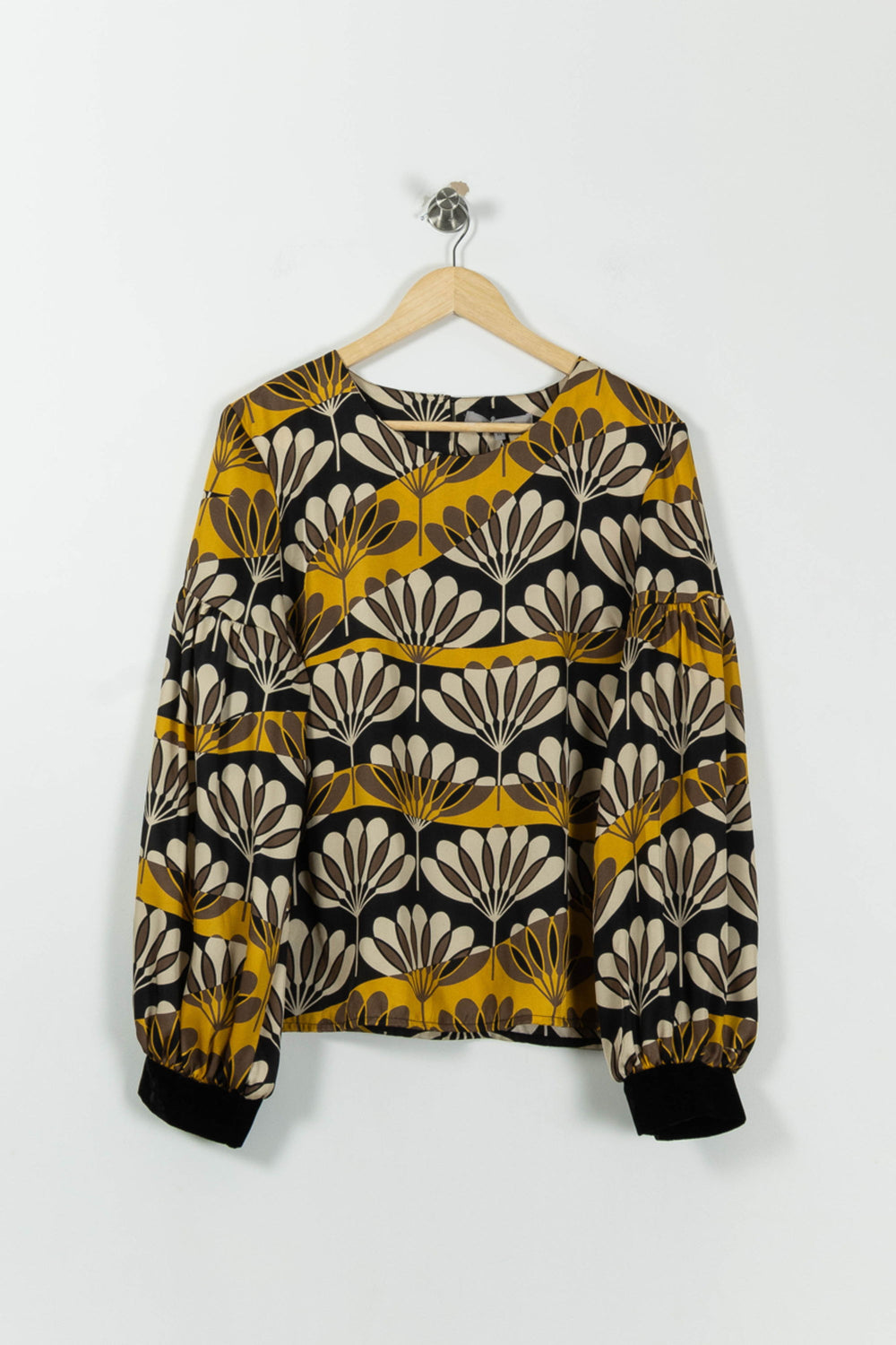 Blouse Noire et Jaune - Taille XXL/44 de la marque La Fée Maraboutée | PARAD94143 - Vendu par Paradigme - Image 2