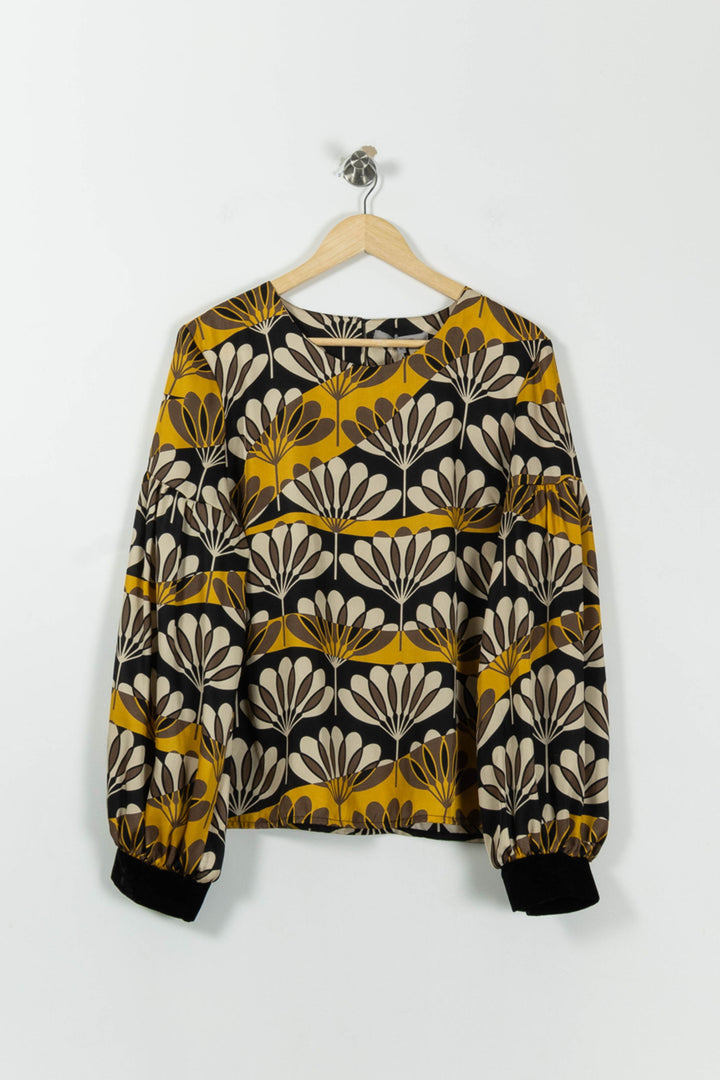 Blouse Noire et Jaune - Taille XXL/44 de la marque La Fée Maraboutée | PARAD94143 - Vendu par Paradigme - Image 2