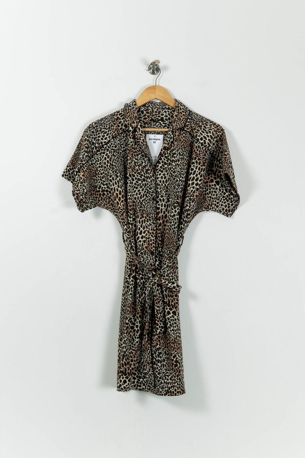 Robe Chemise Marron et Noir - Taille XS/34 de la marque IKKS | PARAD94146 - Vendu par Paradigme - Image 2