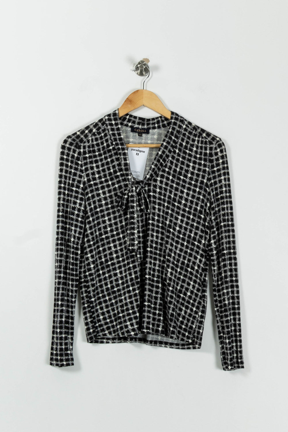 Blouse Noire et Blanche - Taille XS/34 de la marque Caroll | PARAD94148 - Vendu par Paradigme - Image 2