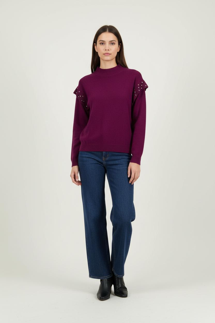 Pull Violet - Taille XS/34 de la marque IKKS | PARAD94152 - Vendu par Paradigme - Image 1