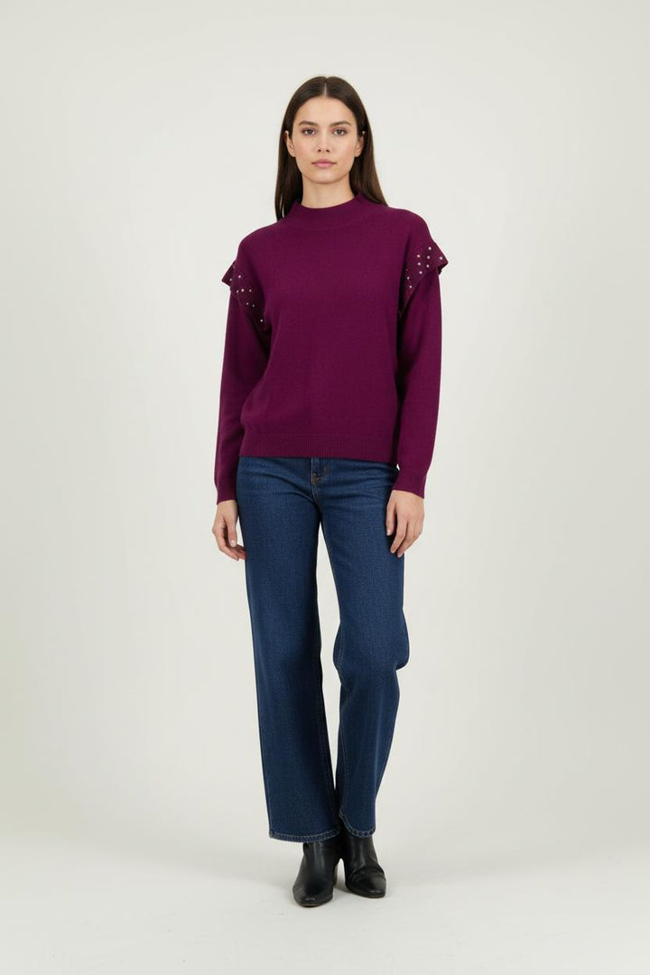 Pull Violet - Taille XS/34 de la marque IKKS | PARAD94152 - Vendu par Paradigme - Image 1