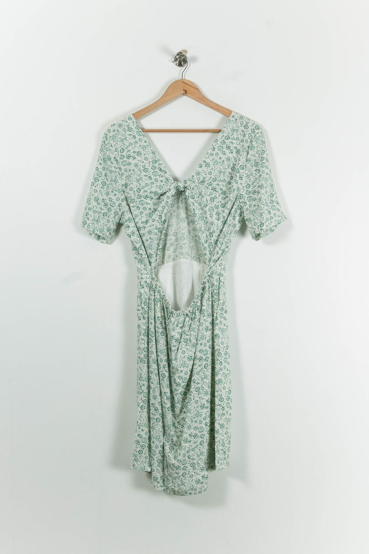 Robe Courte Verte à Fleurs Blanches - Taille M/38 de la marque Karl Marc John | PARAD94154 - Vendu par Paradigme - Image 4