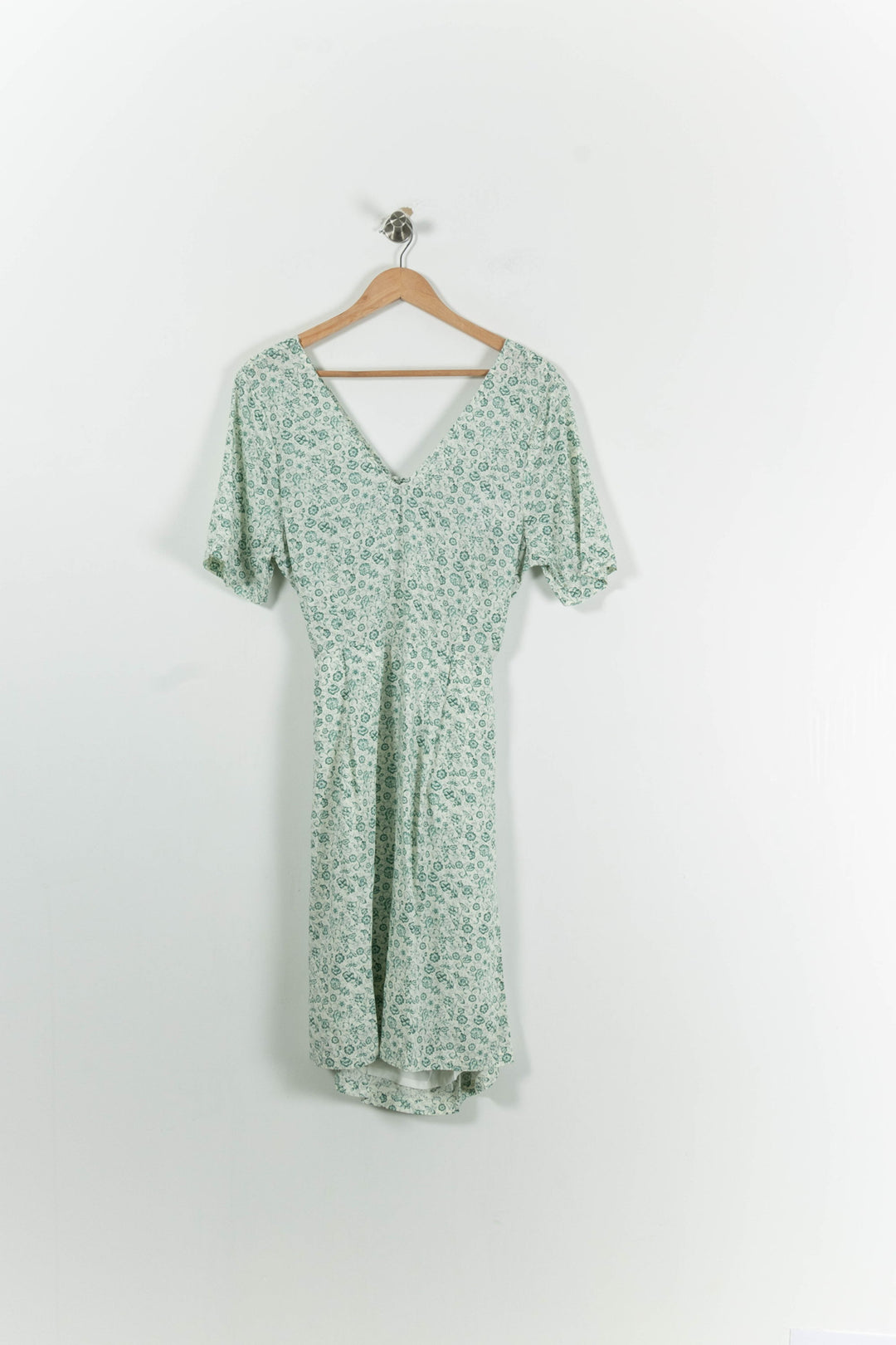 Robe Courte Verte à Fleurs Blanches - Taille M/38 de la marque Karl Marc John | PARAD94154 - Vendu par Paradigme - Image 2