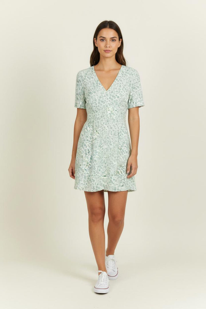 Robe Courte Verte et Blanche - Taille M/38 de la marque Karl Marc John | PARAD94158 - Vendu par Paradigme - Image 1