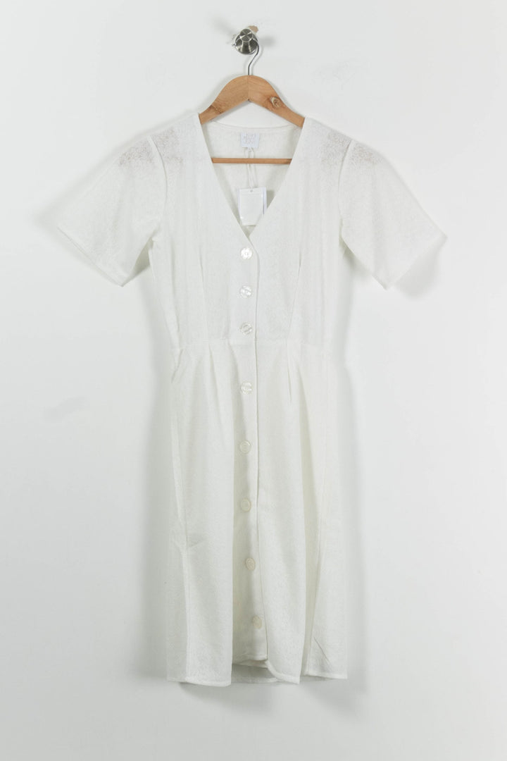 Robe Boutonnée Blanche - Taille XS/34 de la marque Karl Marc John | PARAD94160 - Vendu par Paradigme - Image 2