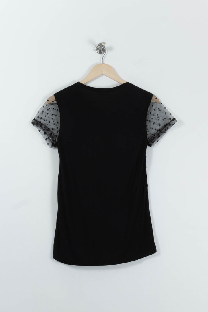 T-shirt Noir et Transparent - Taille S/36 de la marque Claudie Pierlot | PARAD94162 - Vendu par Paradigme - Image 4