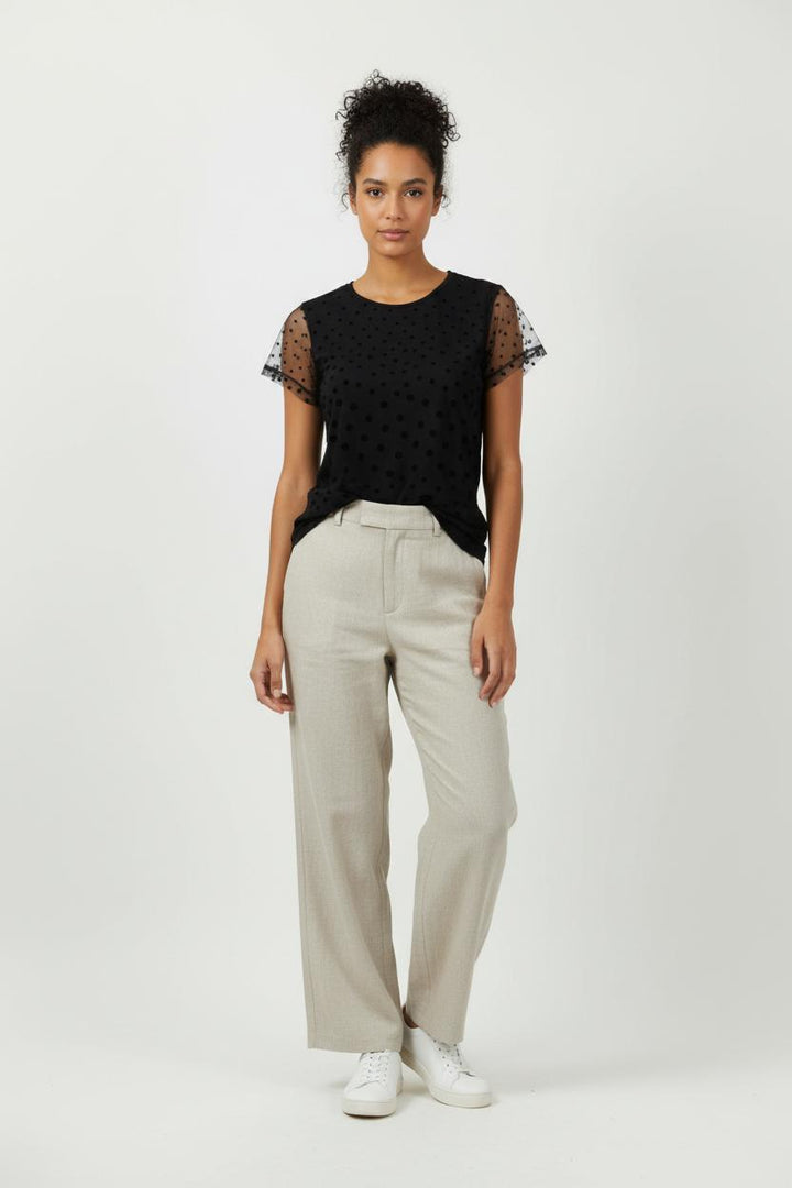 T-shirt Noir et Transparent - Taille S/36 de la marque Claudie Pierlot | PARAD94162 - Vendu par Paradigme - Image 1