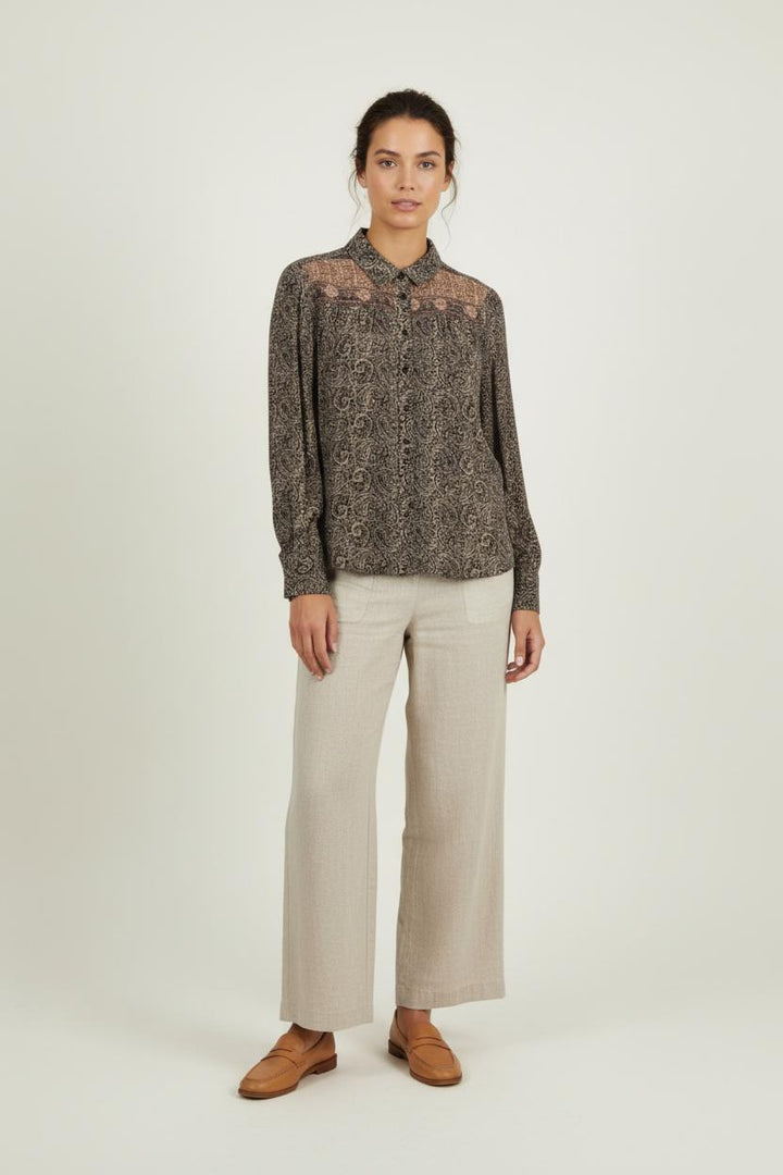 Chemise Grise et Marron - Taille S/36 de la marque Grace & Mila | PARAD94164 - Vendu par Paradigme - Image 1