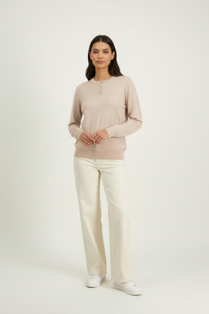 Pull Col Rond Rose - Taille S/36 de la marque Maison Montagut | PARAD94167 - Vendu par Paradigme - Image 1