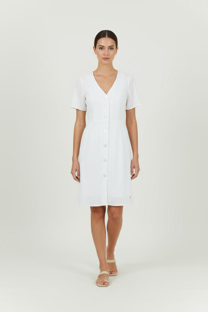 Robe Boutonnée Blanche - Taille XS/34 de la marque Karl Marc John | PARAD94177 - Vendu par Paradigme - Image 1