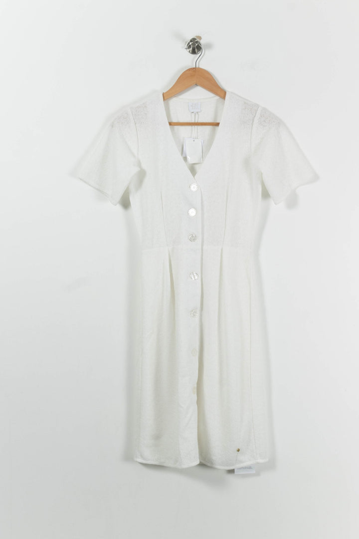 Robe Boutonnée Blanche - Taille XS/34 de la marque Karl Marc John | PARAD94177 - Vendu par Paradigme - Image 2