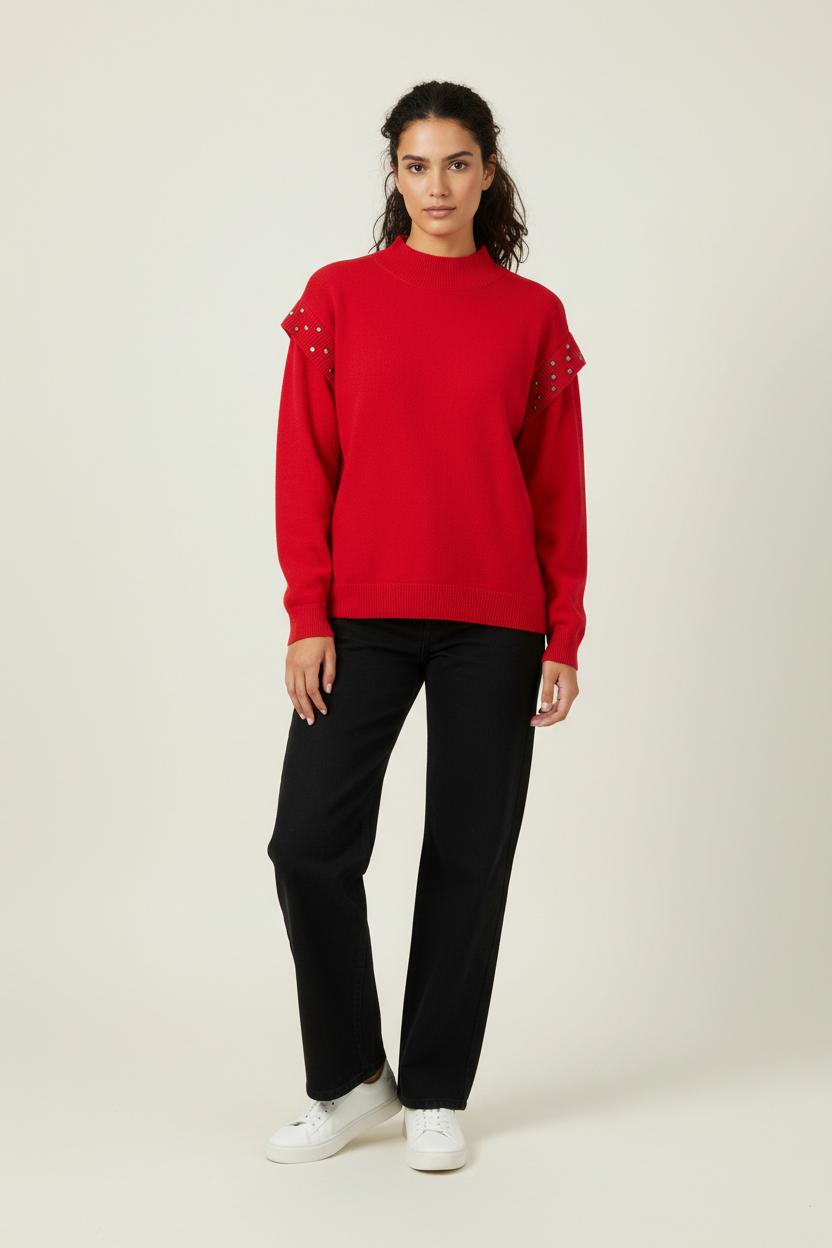 Pull Rouge - Taille XS/34 de la marque IKKS | PARAD94187 - Vendu par Paradigme - Image 1