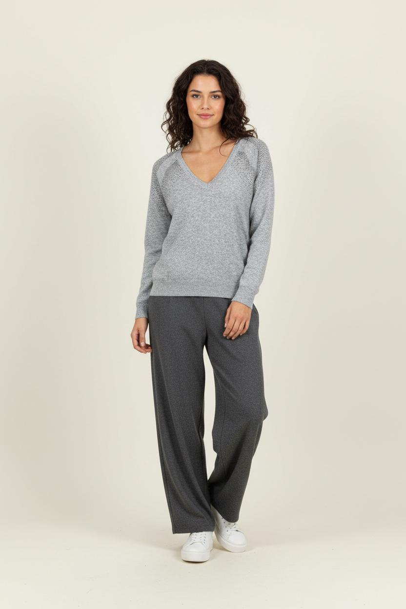 Pull Gris - Taille XS/34 de la marque IKKS | PARAD94188 - Vendu par Paradigme - Image 1