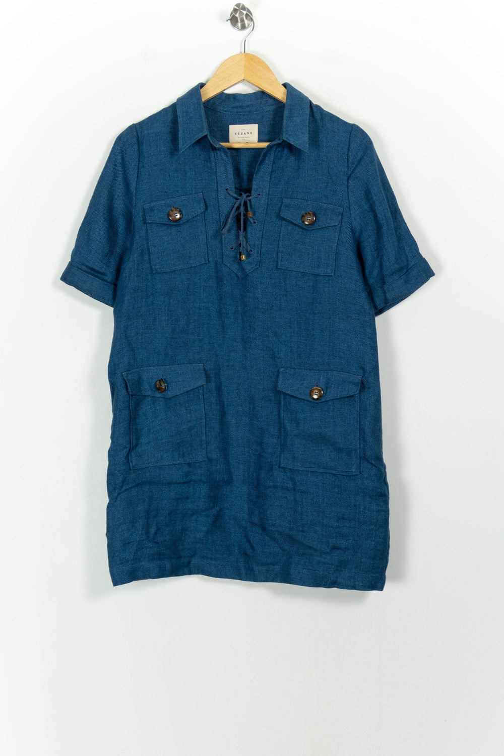 Robe Chemise Bleue - Taille M/38 de la marque Sézane | PARAD94191 - Vendu par Paradigme - Image 2
