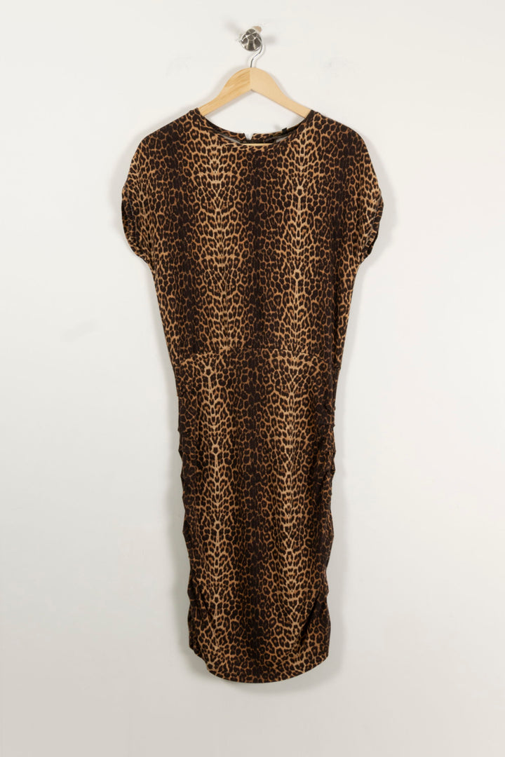Robe Léopard Marron - Taille L/40 de la marque Maje | PARAD94192 - Vendu par Paradigme - Image 2