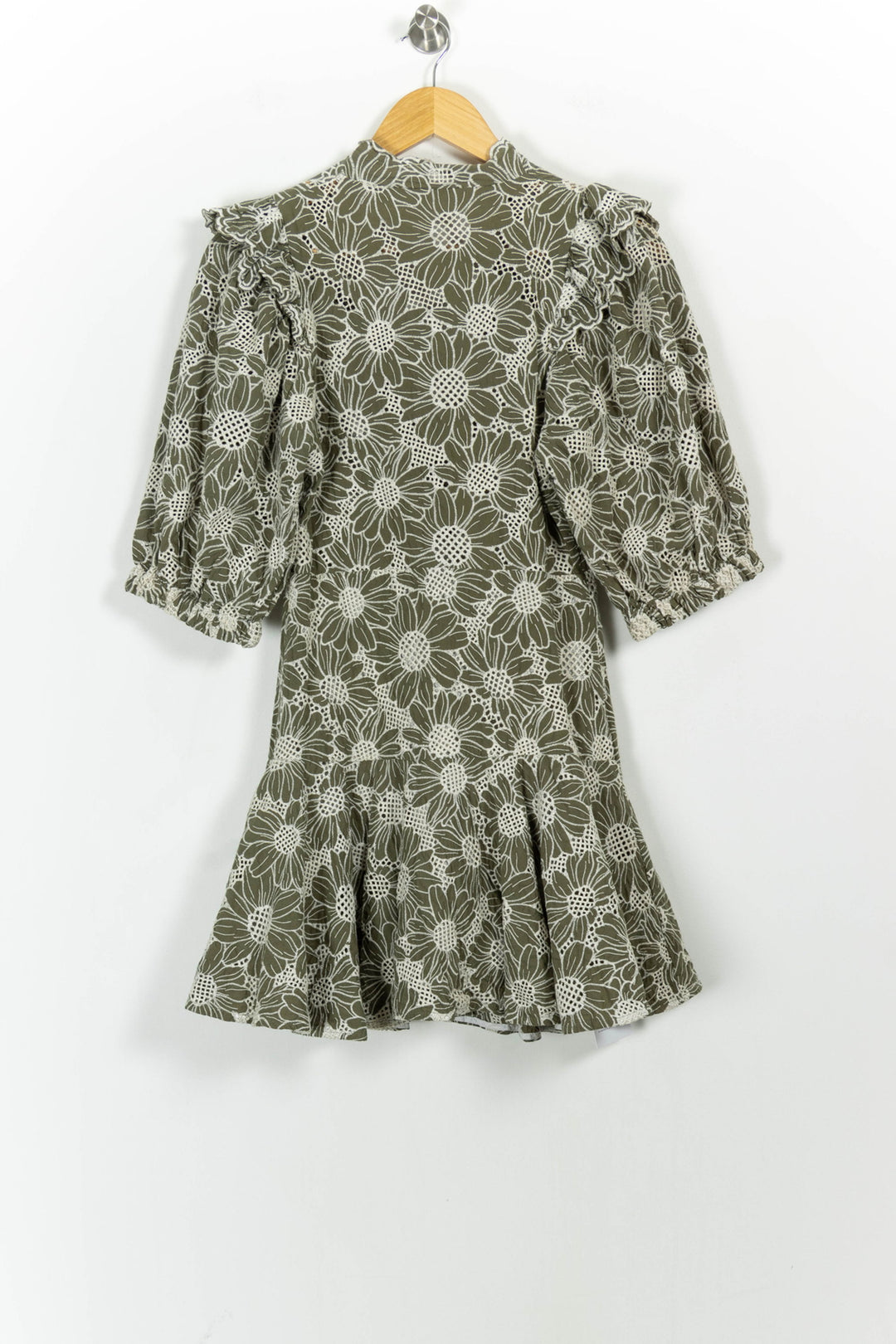 Robe Courte Verte et Blanche - Taille L/40 de la marque Sandro | PARAD94195 - Vendu par Paradigme - Image 4