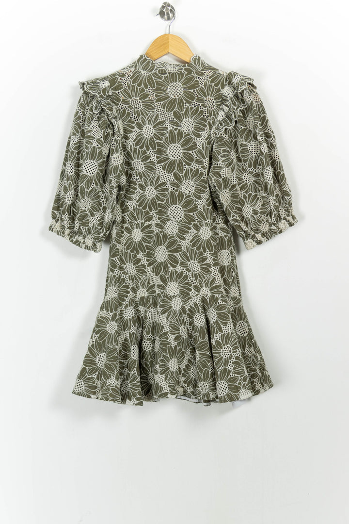 Robe Courte Verte et Blanche - Taille L/40 de la marque Sandro | PARAD94195 - Vendu par Paradigme - Image 4