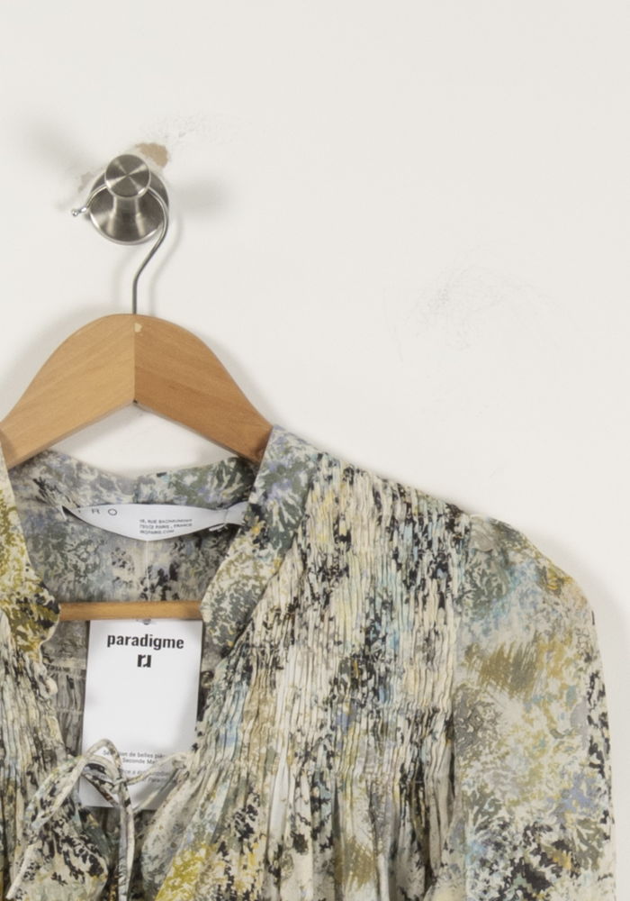 Blouse Verte et Beige - Taille XS/34 de la marque IRO | PARAD94196 - Vendu par Paradigme - Image 3