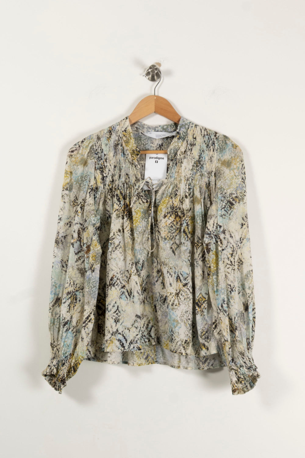 Blouse Verte et Beige - Taille XS/34 de la marque IRO | PARAD94196 - Vendu par Paradigme - Image 2