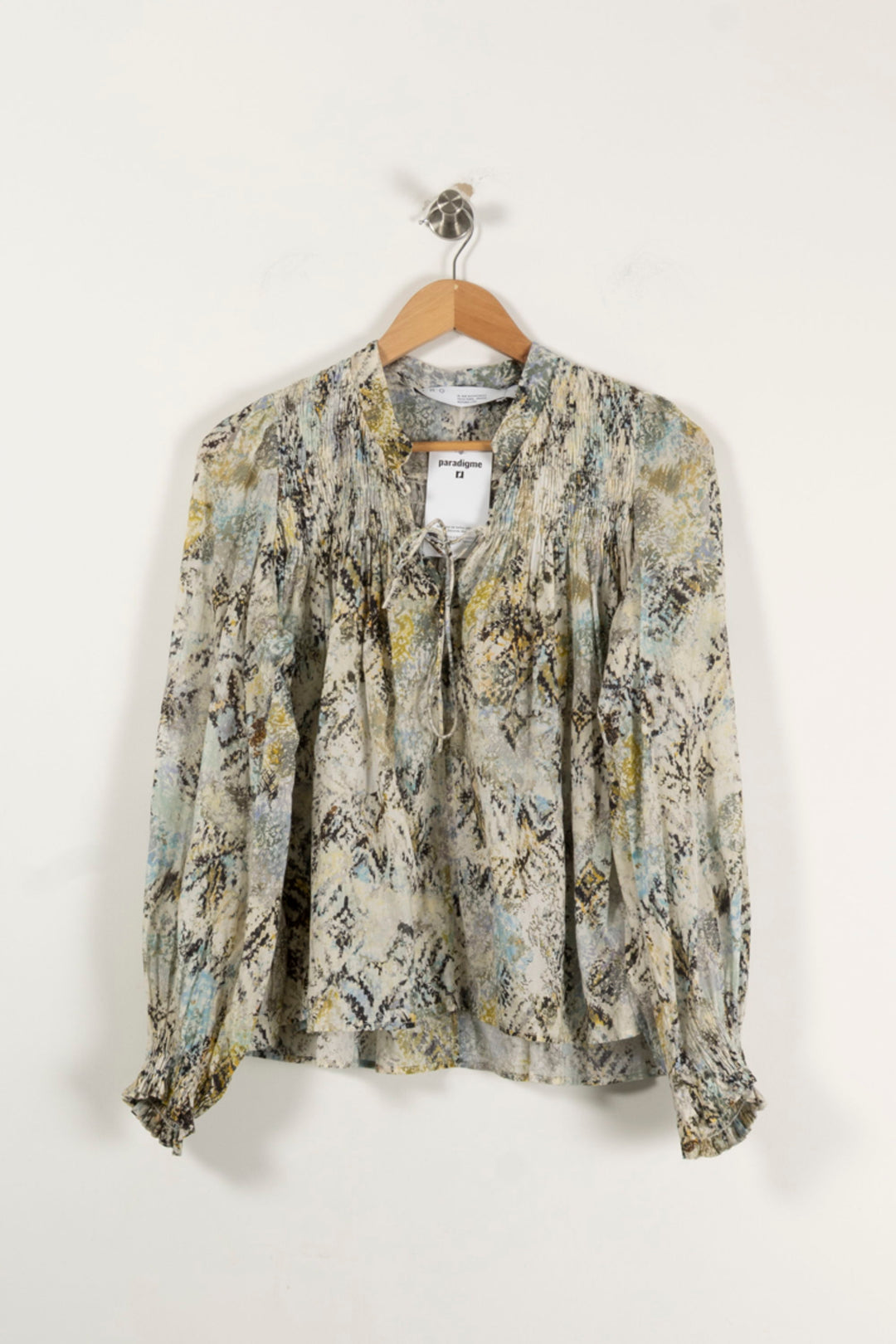 Blouse Verte et Beige - Taille XS/34 de la marque IRO | PARAD94196 - Vendu par Paradigme - Image 2