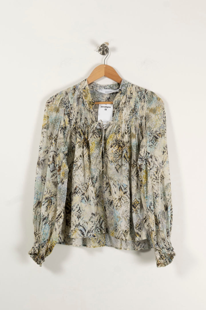 Blouse Verte et Beige - Taille XS/34 de la marque IRO | PARAD94196 - Vendu par Paradigme - Image 2