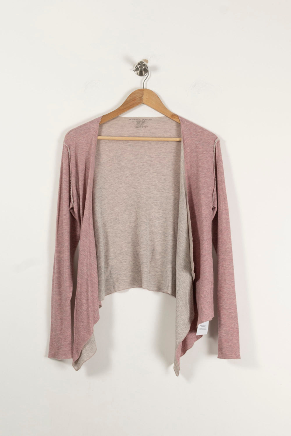Cardigan Rose et Gris - Taille S/36 de la marque Majestic Filatures | PARAD94204 - Vendu par Paradigme - Image 2