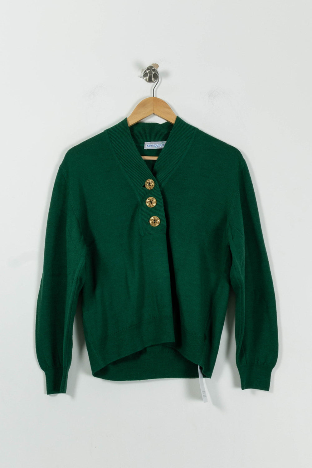 Cardigan Vert - Taille L/40 de la marque Maison Montagut | PARAD94206 - Vendu par Paradigme - Image 2