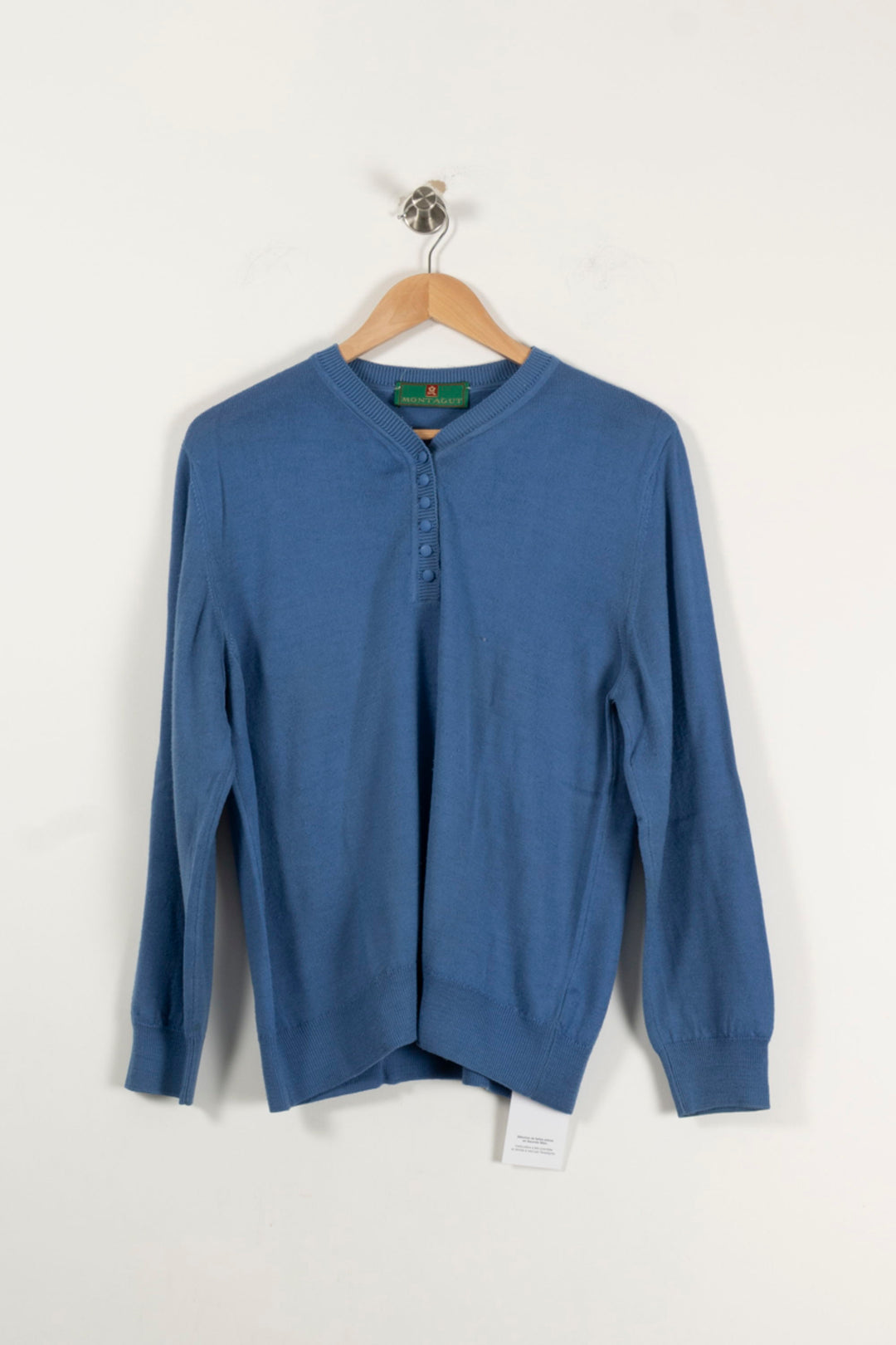 Pull Col Tunisien Bleu - Taille L/40 de la marque Maison Montagut | PARAD94207 - Vendu par Paradigme - Image 2